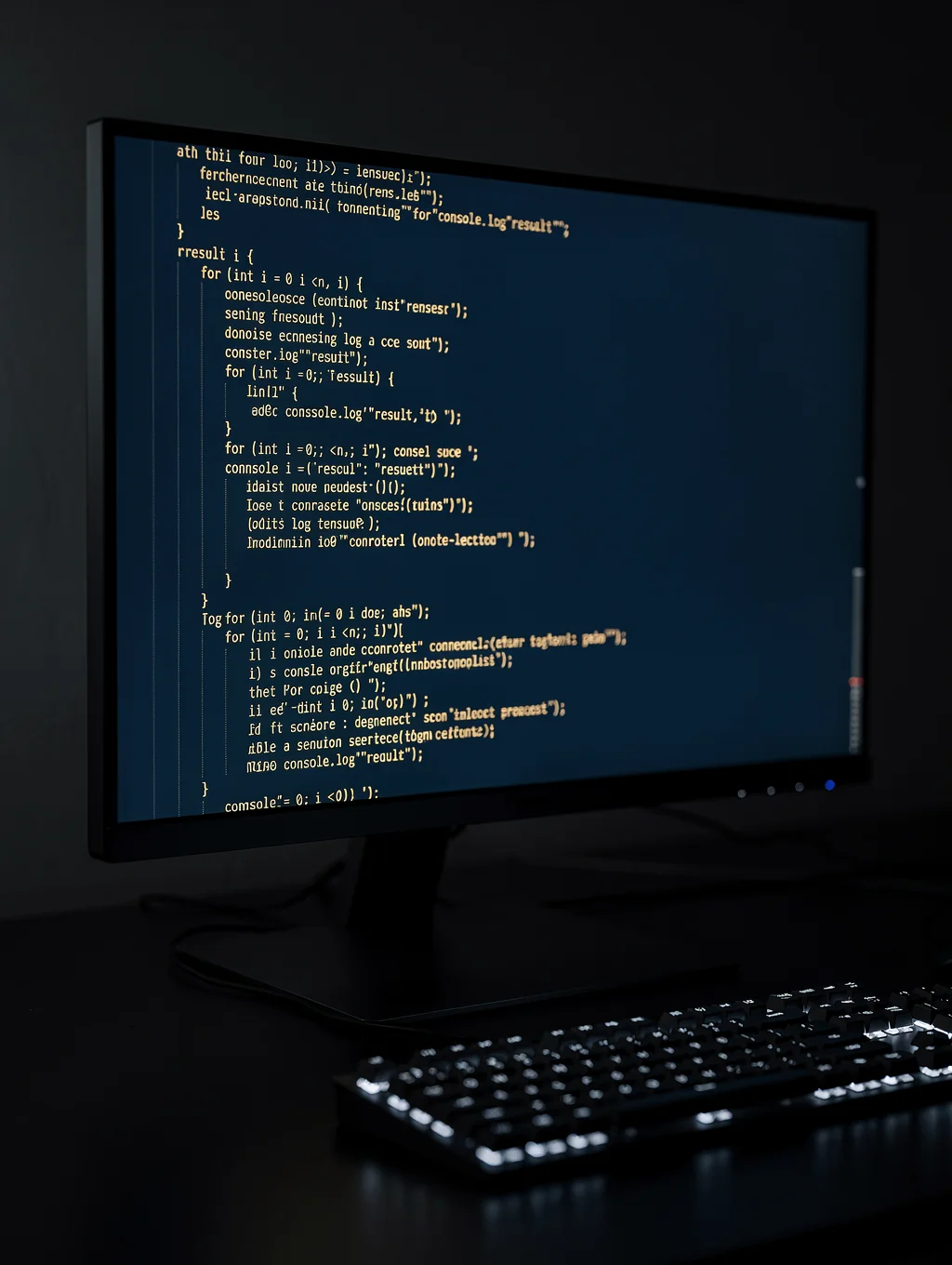 Code editor showing clean JavaScript architecture